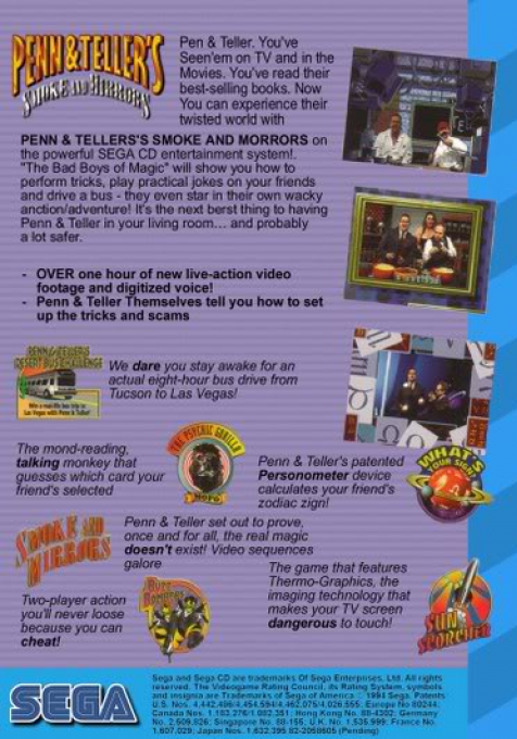 Penn And Teller - Smoke And Mirrors — box-2D-back (US)