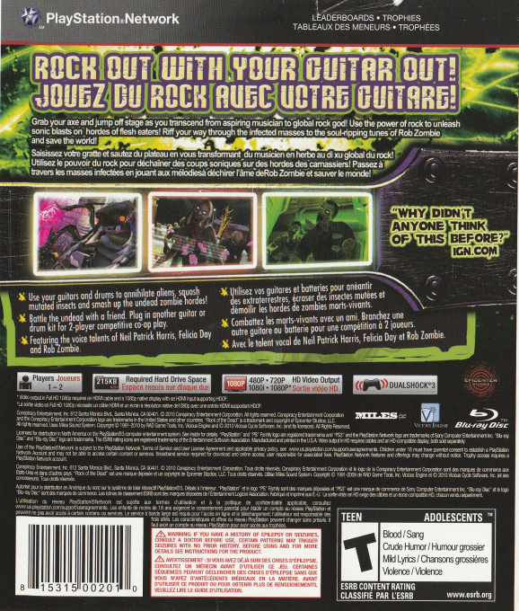 Rock of the Dead — box-2D-back (CA)