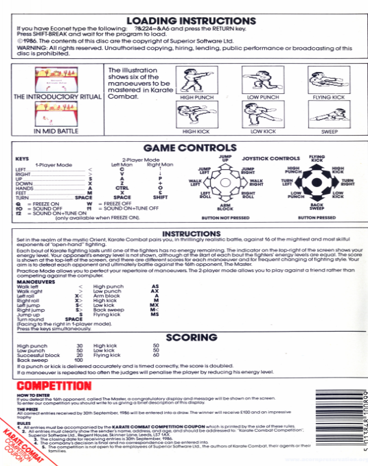 Karate Combat — box-2D-back (EU)