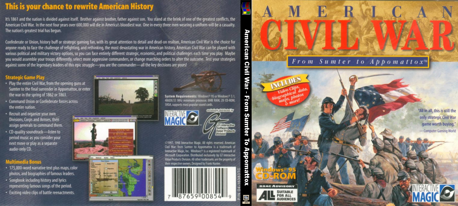 American Civil War: From Sumter to Appomattox — box-texture (CUS)