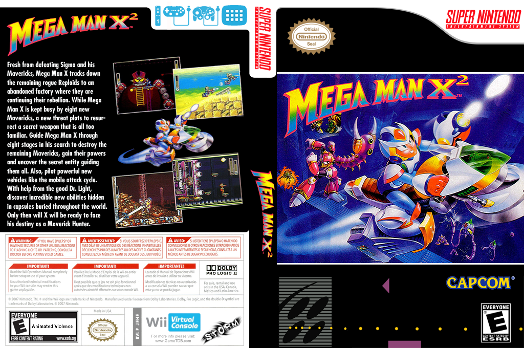 Mega Man X2 — box-texture (US)