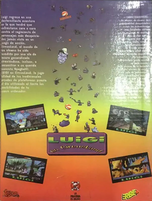 Luigi En Circusland — box-2D-back (SP)