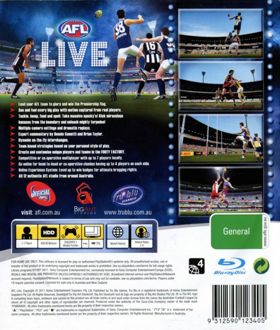 AFL Live — box-2D-back (AU)