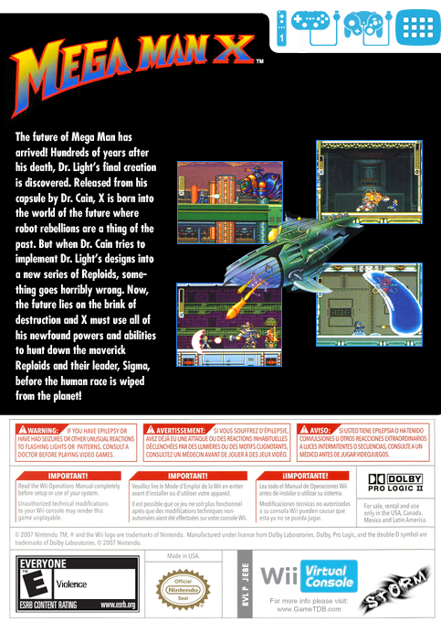 Mega Man X — box-2D-back (US)