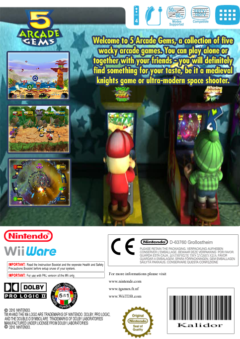 5 Arcade Gems — box-2D-back (EU)