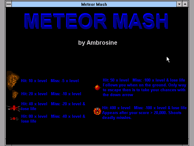 Meteor Mash — sstitle (WOR)