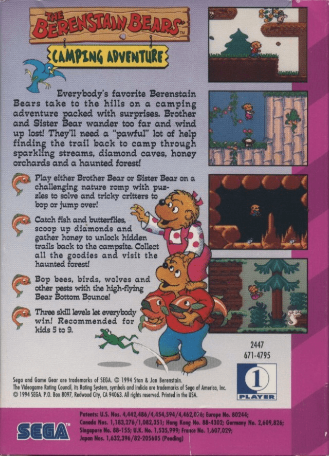 Berenstain Bears' Camping Adventure, The — box-scan (US)