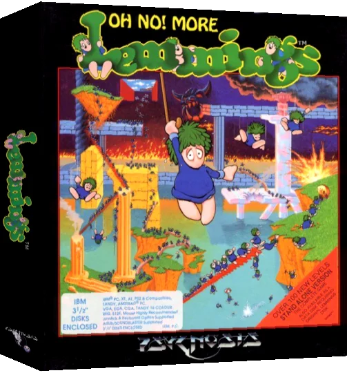 Oh No! More Lemmings — box-3D (US)