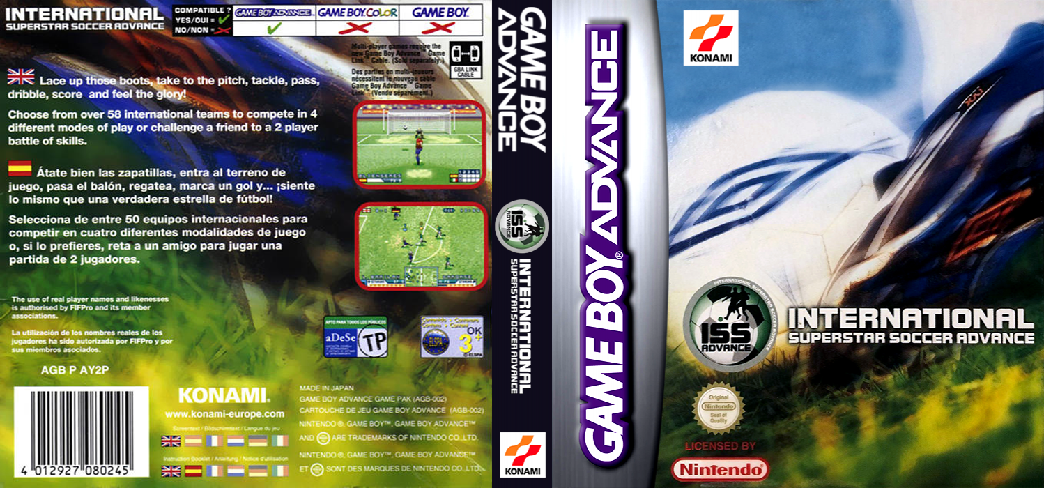International Superstar Soccer Advance — box-texture (EU)