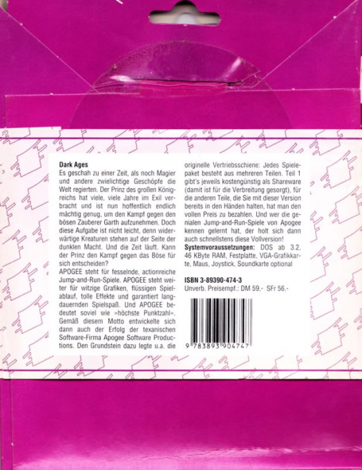 Dark Ages — box-2D-back (DE)