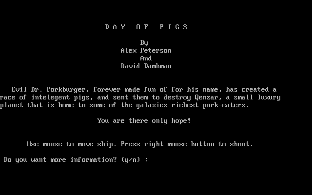 Day of Pigs box art