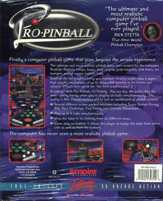 Pro Pinball - The Web — box-2D-back (US)