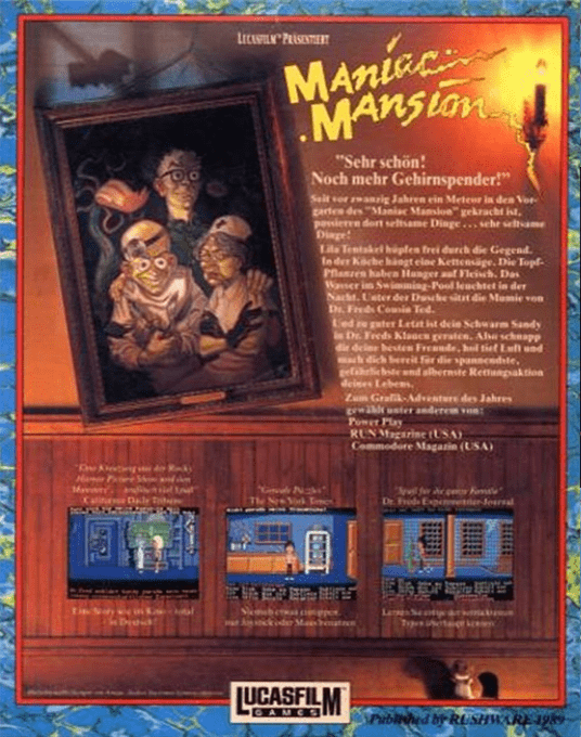 Maniac Mansion — box-2D-back (EU)