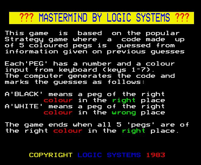 Mastermind — sstitle (WOR)