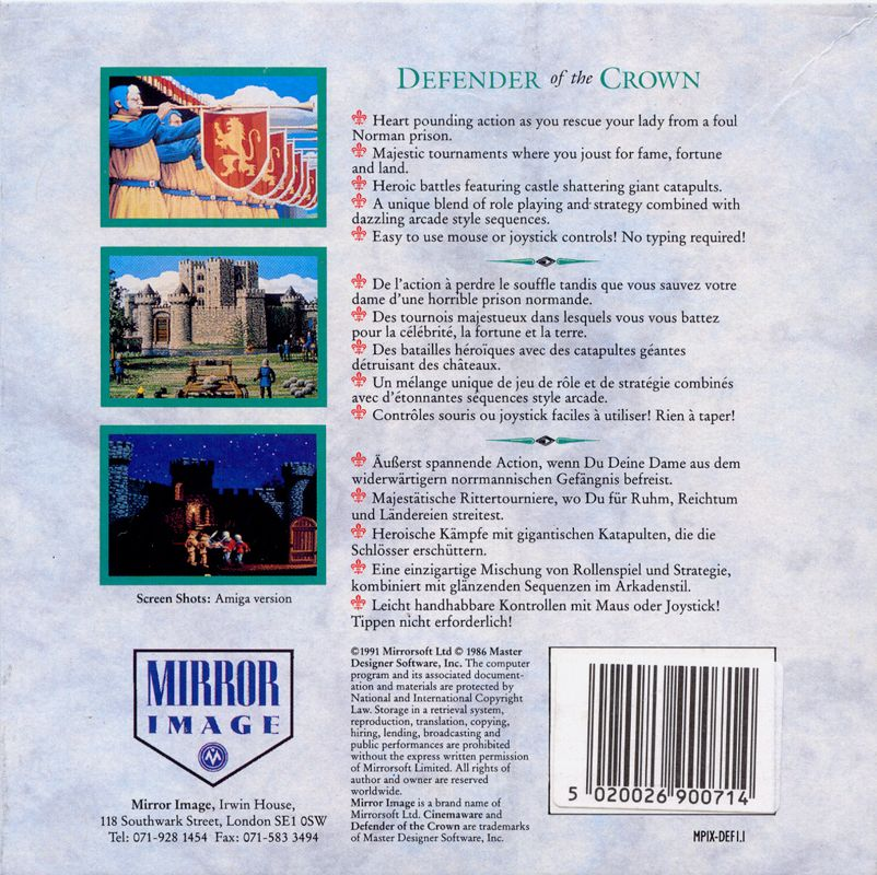 Defender Of The Crown — box-2D-back (EU)