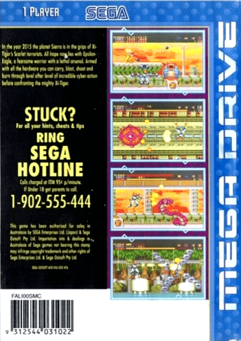 Alien Soldier — box-2D-back (AU)