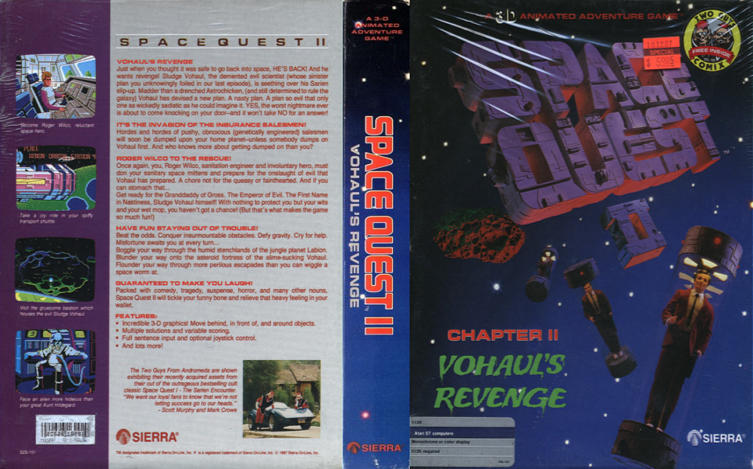 Space Quest 2 - Chapter 2 - Vohaul's Revenge — box-texture (US)