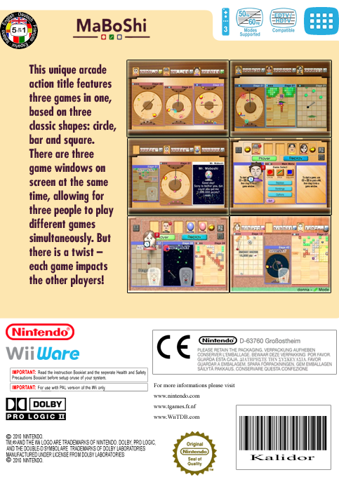 MaBoShi - The Three Shape Arcade — box-2D-back (EU)