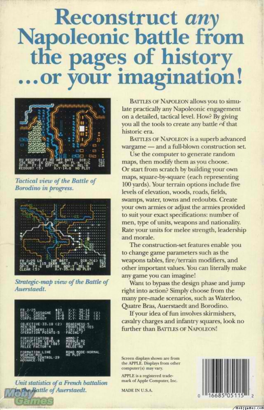 Battles Of Napoleon — box-2D-back (US)