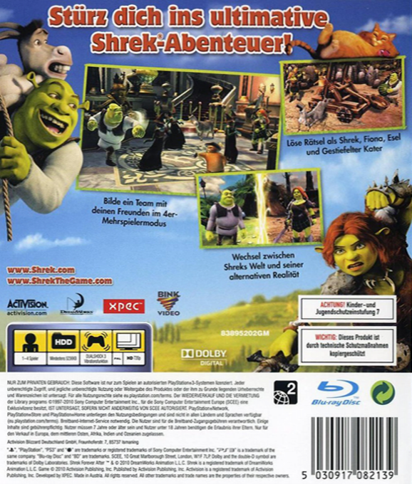 DreamWorks Shrek Forever After — box-2D-back (DE)