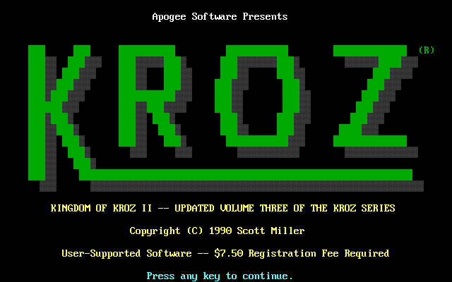 Kingdom of Kroz II box art