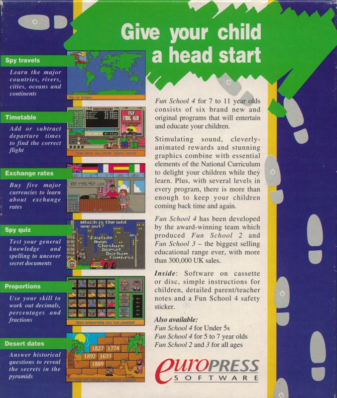 Fun School 4 - For 7 To 11 Year Olds — box-2D-back (EU)
