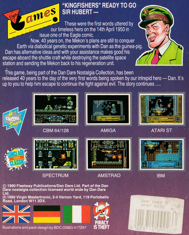 Dan Dare 3 - The Escape — box-2D-back (EU)