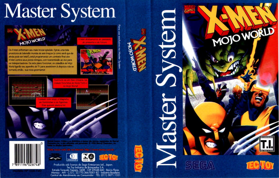 X-Men - Mojo World — box-texture (BR)