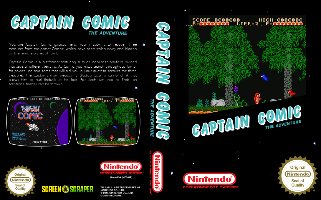 Captain Comic - The Adventure — box-texture (SS)