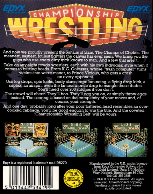 Championship Wrestling — box-2D-back (EU)