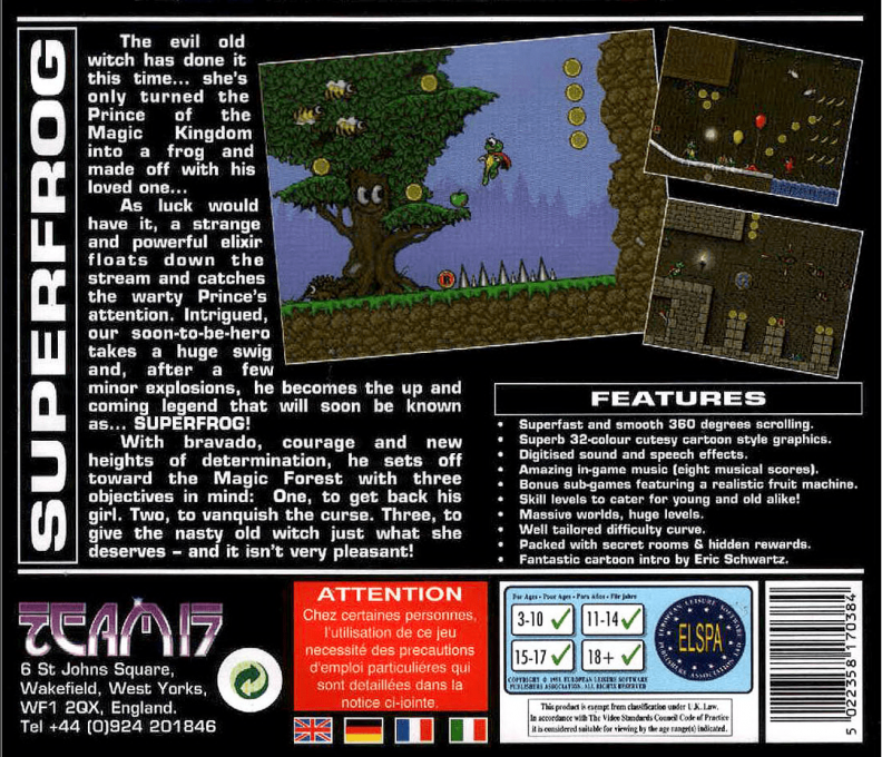 Superfrog — box-2D-back (EU)