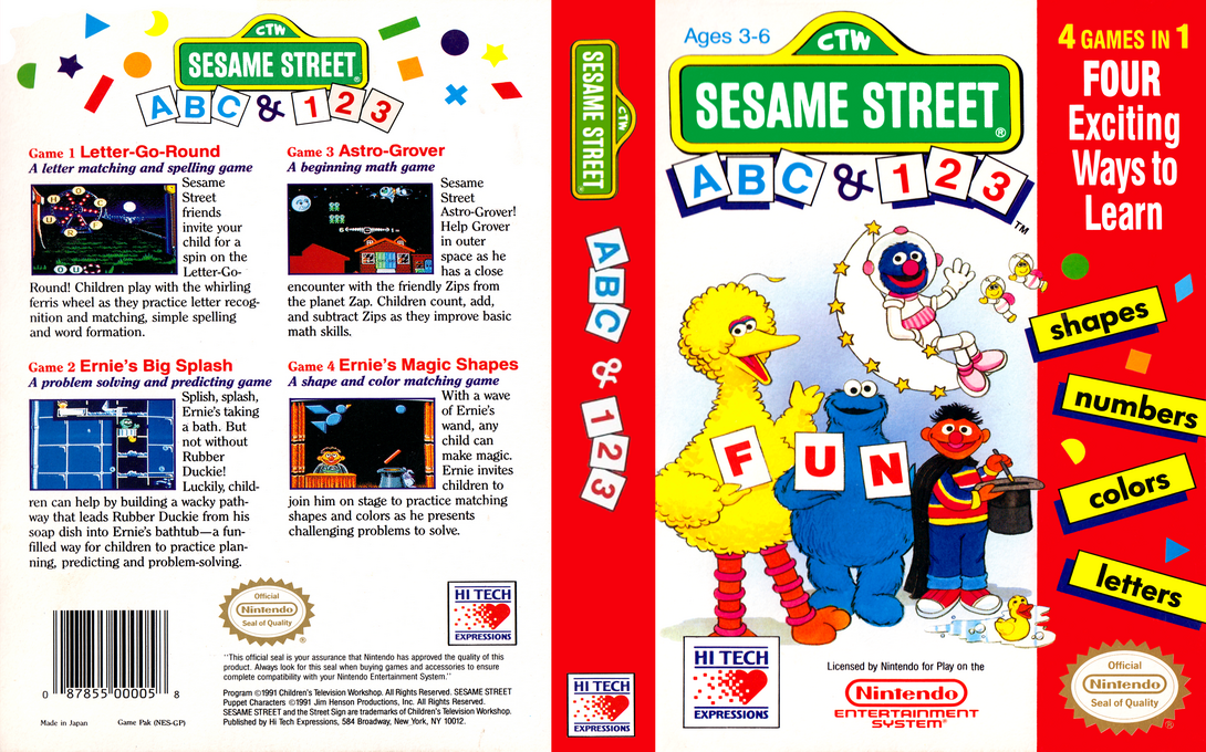 Sesame Street ABC And 123 — box-texture (US)