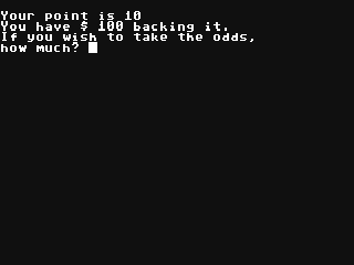 Craps — ss (WOR)
