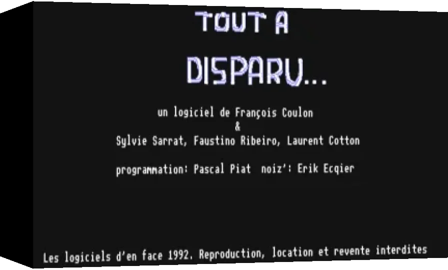 Tout A Disparu — box-3D (WOR)
