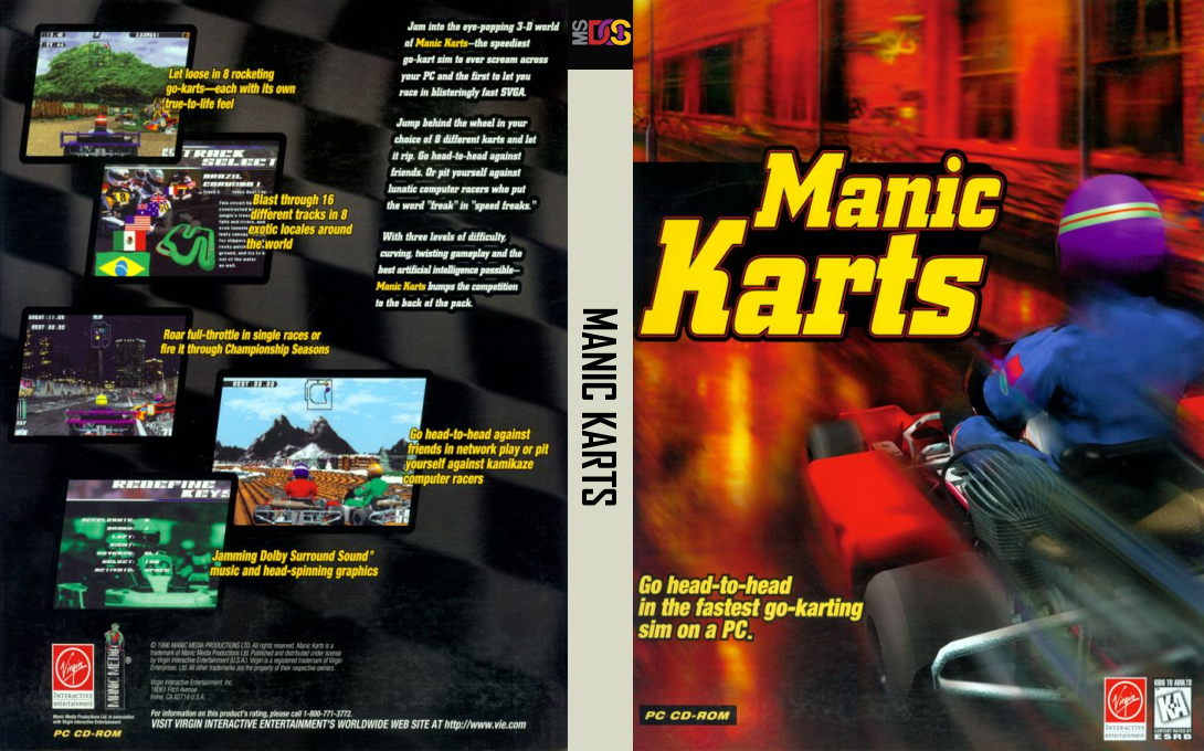 Manic Karts — box-texture (US)