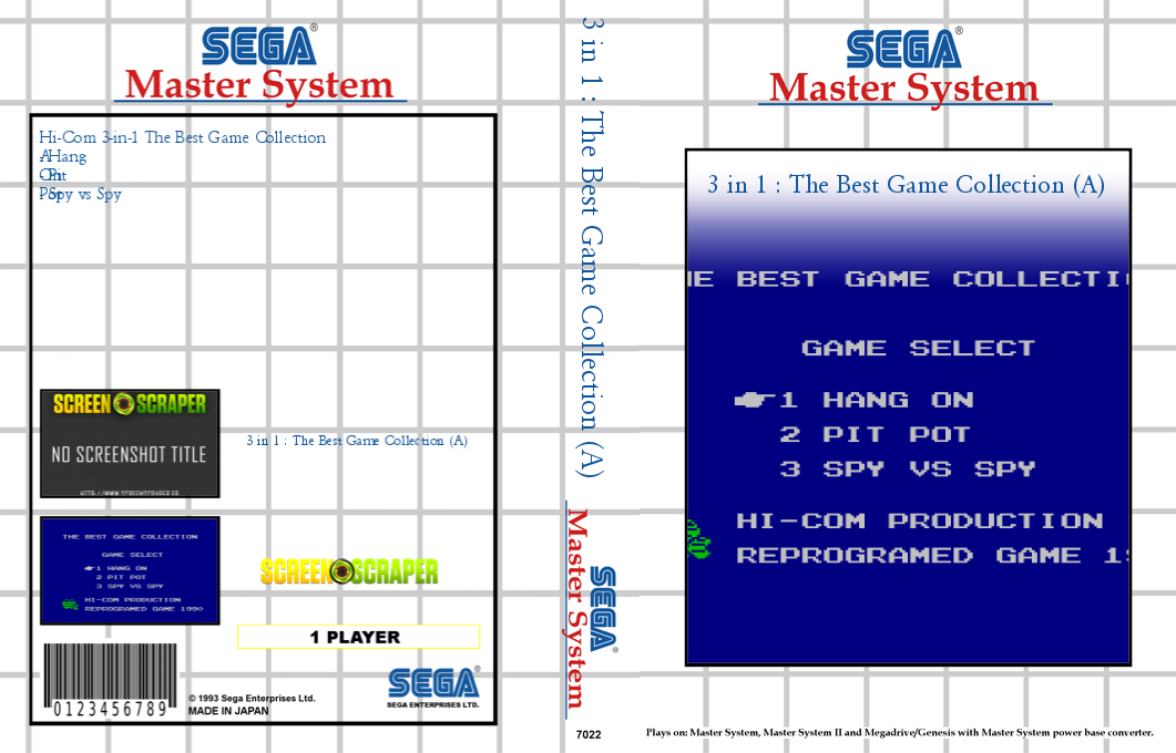 3 in 1 - The Best Game Collection — box-texture (SS)