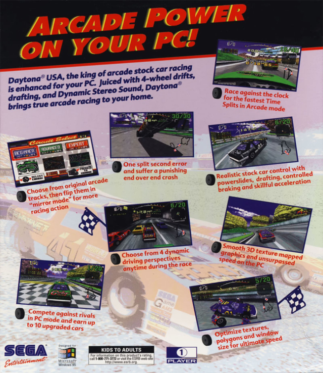 Daytona USA — box-2D-back (US)