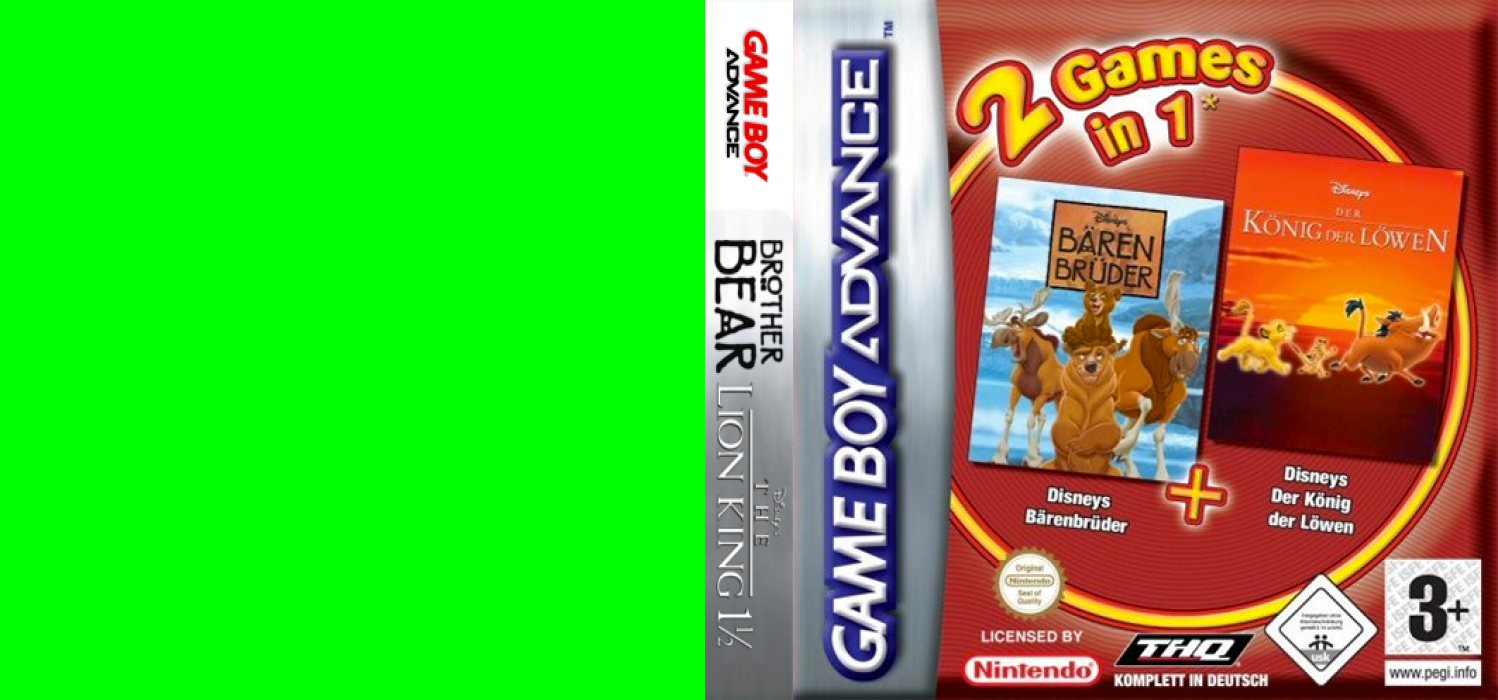 2 Games in 1 - Brother Bear + The Lion King — box-texture (DE)