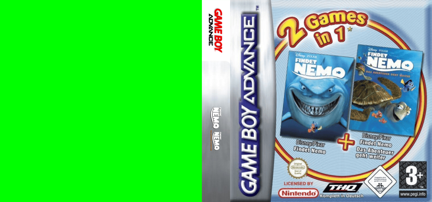 2 Games in 1 - Finding Nemo + Finding Nemo - The Continuing Adventures — box-texture (DE)