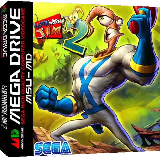 Earthworm Jim II — box-3D (WOR)