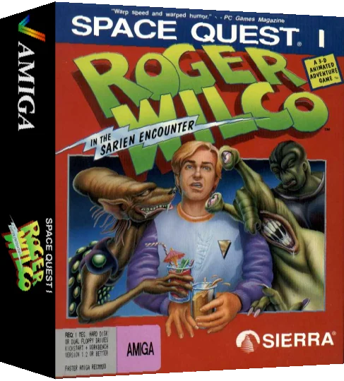 Space Quest 1 - Roger Wilco In The Sarien Encounter — box-3D (WOR)