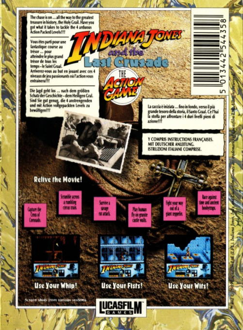 Indiana Jones And The Last Crusade - The Action Game — box-2D-back (EU)