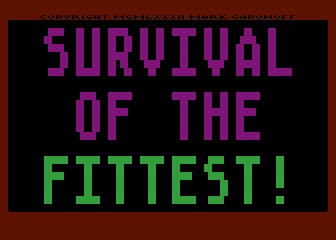 Survival Of The Fittest — sstitle (WOR)