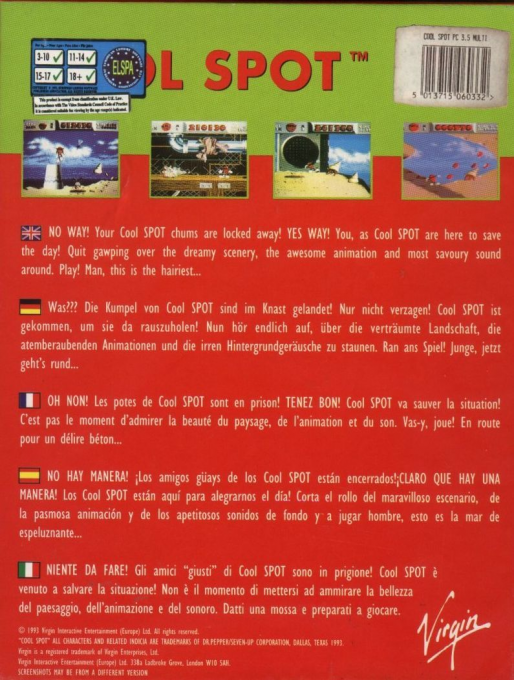 Cool Spot — box-2D-back (EU)