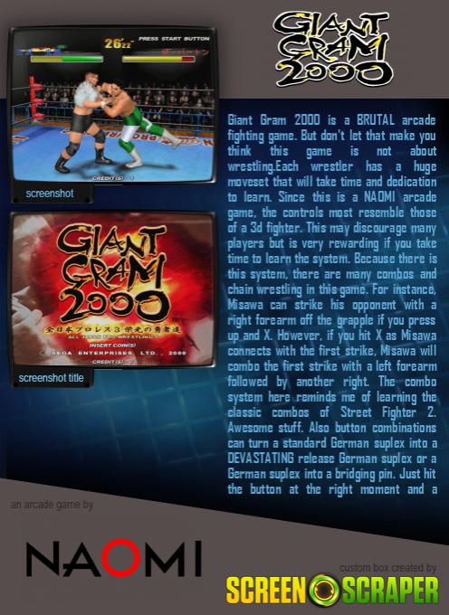 Giant Gram 2000 - All Japan Pro Wrestling 3 Brave Men Of Glory — box-2D-back (SS)