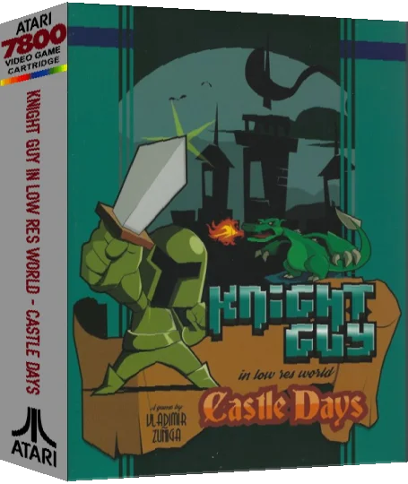 Knight Guy in Low-Res World - Castle Days — box-3D (WOR)