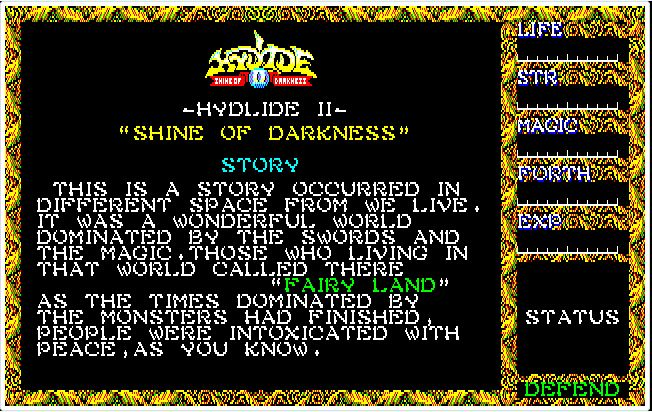 Hydlide 2 — sstitle (WOR)