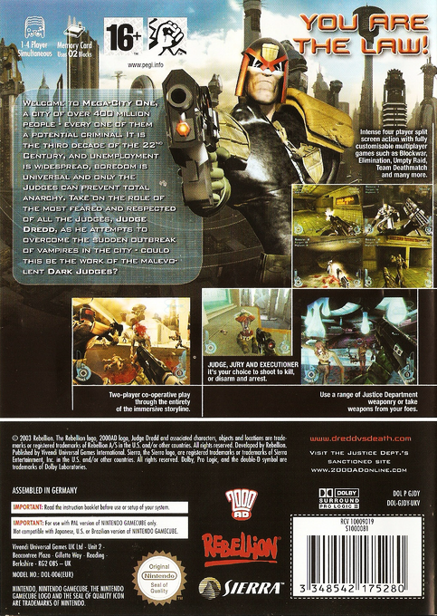 Judge Dredd - Dredd vs. Death — box-2D-back (EU)