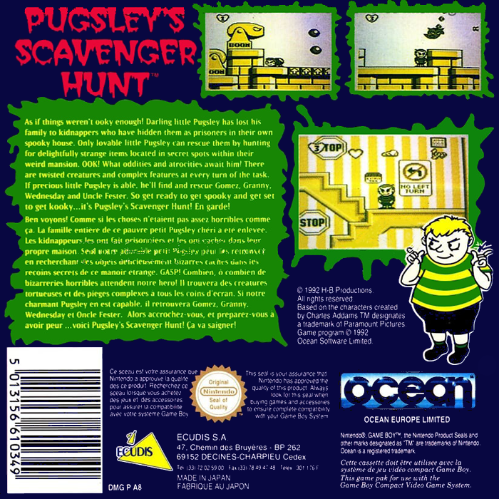 Addams Family - Pugsley's Scavenger Hunt, The — box-2D-back (EU)
