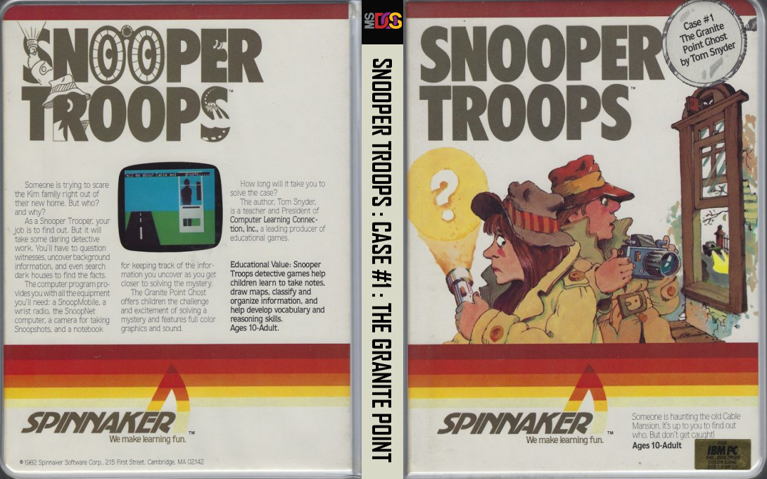 Snooper Troops - Case #1 - The Granite Point — box-texture (US)